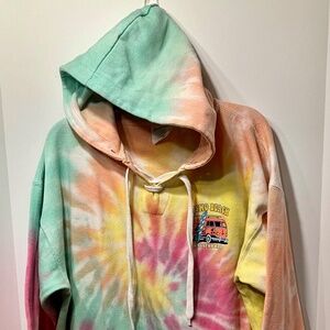 DreamsicleHoodie XL Multiccolor pastels tie dye cotton Beach Surfing Xl